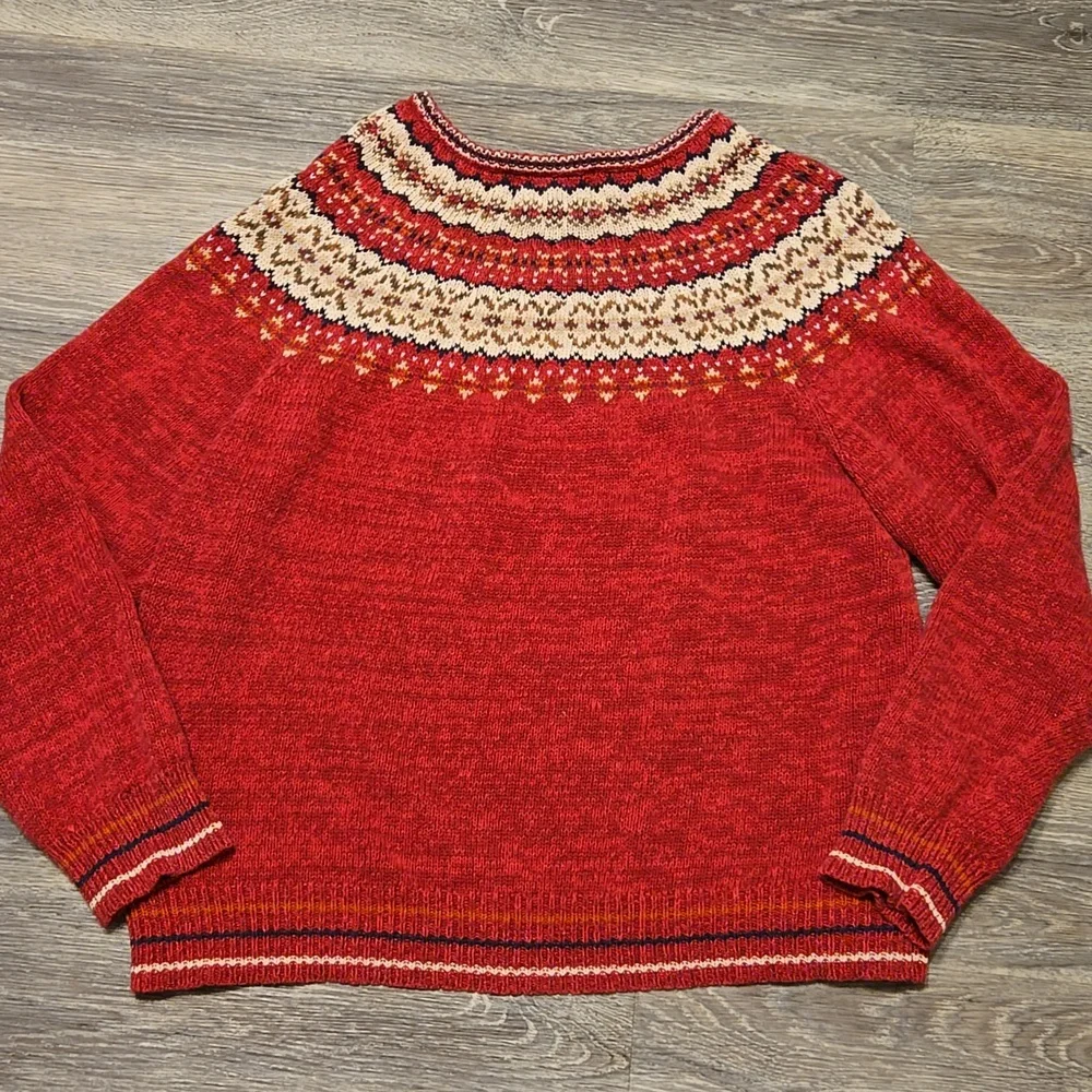 Vintage Fair Isle Sweater Sz Large
